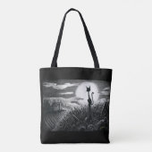Boo-Kat in de Moonlight-Canvas tas (Achterkant)