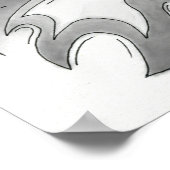 Boo Kat Rockets naar het maan Poster (Hoek)