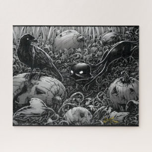 Boo Kat Stalks a Raven Jigzaag Puzzle Legpuzzel