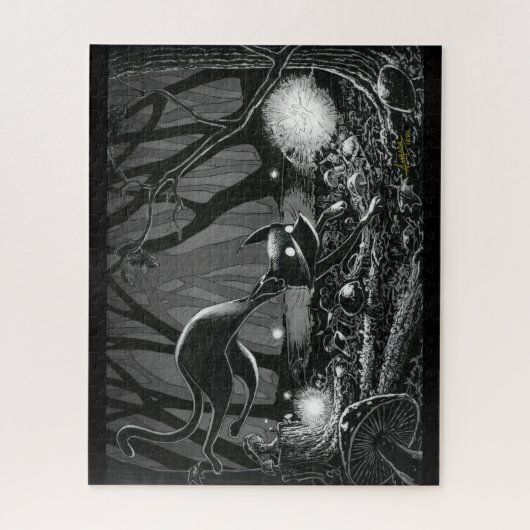 Boo Kitty chasse un puzzle fée (Vertical)