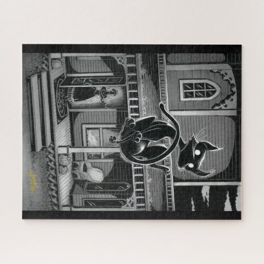 Boo Kitty va voler Jigsaw Puzzle (Horizontal)