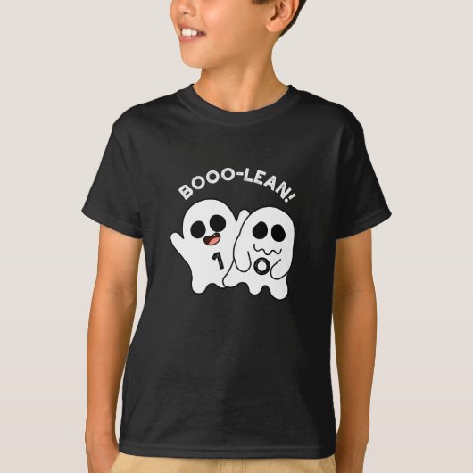 Boo-lean Funny Computer Ghost Boolean Pun Dark BG T-shirt (Voorkant)