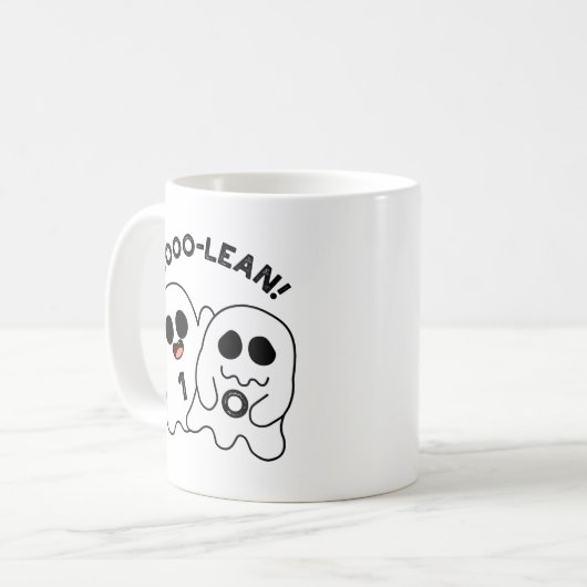 Boo-lean Funny Computer Ghost Boolean Pun Koffiemok (Voorkant links)
