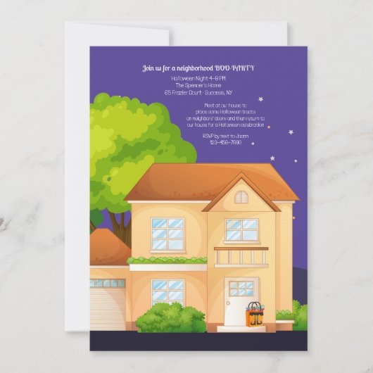 Boo les voisins Halloween Invitation (Devant)