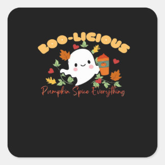 Boo-Licious Pumpkin Spice Alles Essentieel Vierkante Sticker
