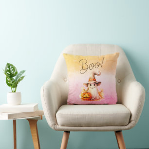 Boo! Lieve Geest Jack-O' Lantern Halloween Kussen