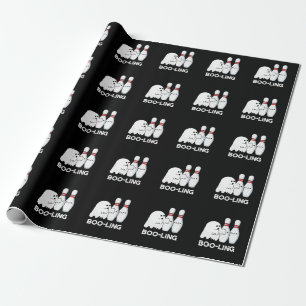 Boo-ling Grappige Halloween Bowling Spin Donker BG Cadeaupapier