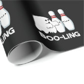 Boo-ling Grappige Halloween Bowling Spin Donker BG Cadeaupapier (Rol Hoek)