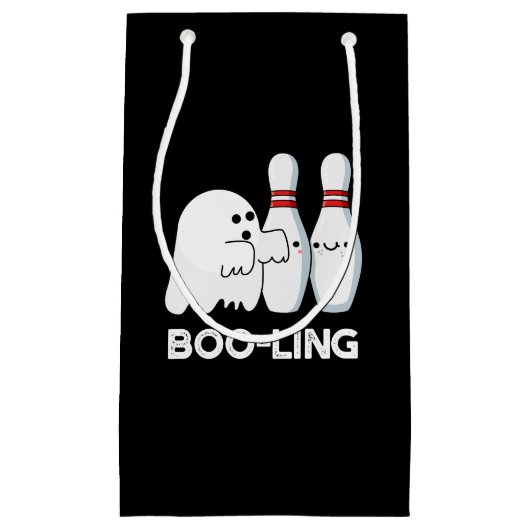 Boo-ling Grappige Halloween Bowling Spin Donker BG Klein Cadeauzakje (Voorkant)