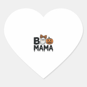 Boo Mama Halloween Geest Pompoen Moeder Shirt Ontw Hart Sticker