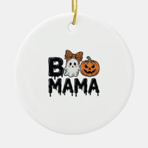 Boo Mama Halloween Geest Pompoen Moeder Shirt Ontw Keramisch Ornament