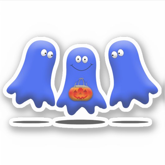 Boo Man Ghost Group Sticker (Voorkant)