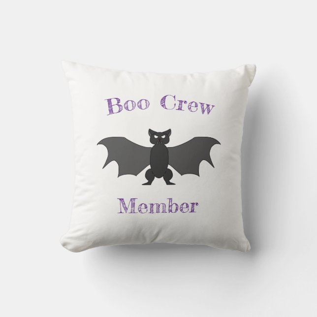 Boo Membre D'Équipage Bat Lance Oreiller (Recto)