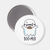 Boo-mer Funny Middle Aged Ghost Pun Magneet (Voorkant / Achterkant)