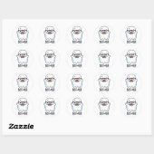 Boo-mer Funny Middle Aged Ghost Pun Ronde Sticker (Vel)