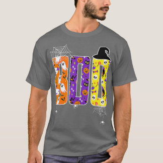 Boo met spinnen en heks Pet Funny Halloween Fav T-shirt