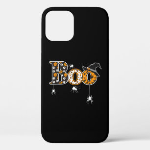 Boo met spinnen en heks Pet Halloween iPhone 12 Hoesje