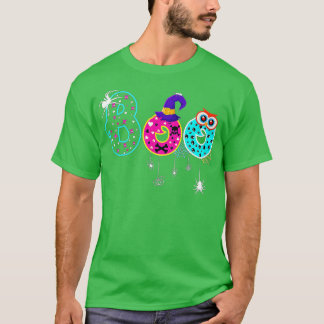 Boo met spinnen en heks Pet Halloween Party Cos. T-shirt