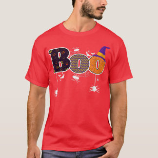 Boo met spinnen en heksen met Pet Kind Halloween T-shirt