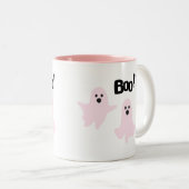 Boo mignon Halloween Fantômes roses Éffrayant Mug (Devant droit)