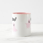 Boo mignon Halloween Fantômes roses Éffrayant Mug (Centre)