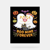 Boo Mine Forever Mignonne Fantômes Noir Chat Aimer (Recto)