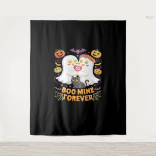 Boo Mine Forever Schattige Ghosts Black Cat Love H Wandkleed
