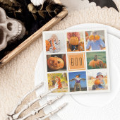 Boo Modern Halloween Photo Collage Servet