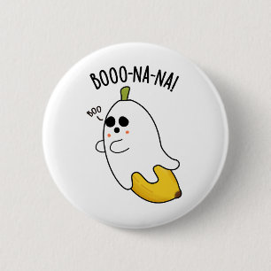Boo-nana Grappige Geest Banaan Woordspeling Ronde Button 5,7 Cm