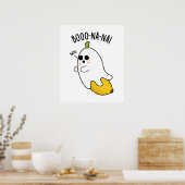 Boo-nana Grappige Ghost Banana Pun Poster (Keuken)