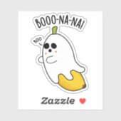 Boo-nana Grappige Ghost Banana Pun Sticker (Vel)
