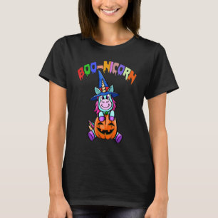 Boo Nicorn Halloween Scary Women Spooky T-shirt