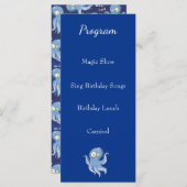 Boo Octopus Blue Kinder Baby shower Programma (Voorkant / Achterkant)