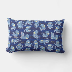 Boo Octopus Blue Kinder Clothing & Décor Kussen