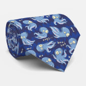 Boo Octopus Blue Kinder Clothing & Décor Stropdas (Opgerold)