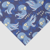 Boo Octopus Blue Kinder Clothing & Décor Tissuepapier (Detail)