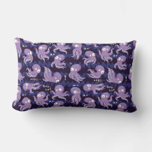 Boo Octopus Cute Paarse Kinder Clothing & Décor Kussen