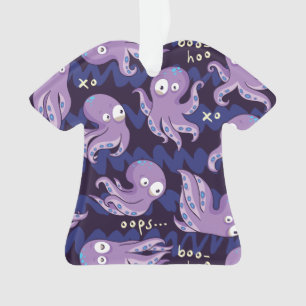 Boo Octopus Cute Paarse Kinder Clothing & Décor Ornament