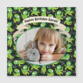 Boo Octopus Green Cute Kids Birthday Magnet (Voorkant)