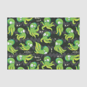 Boo Octopus Green Kinder Clothing & Décor Tissuepapier