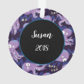 Boo Octopus mignon Violet Enfants Vêtements & Déco (dos)