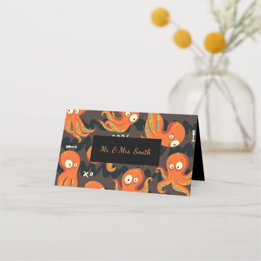 Boo Octopus Oranje en zwart Kinder Kleding en kled (Voorkant)