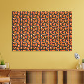 Boo Octopus Oranje en zwart Kinder Kleding en kled Canvas Afdruk (Insitu (Woonkamer))