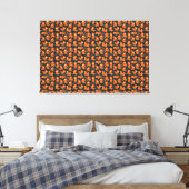 Boo Octopus Oranje en zwart Kinder Kleding en kled Canvas Afdruk (Insitu (Slaapkamer))