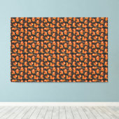 Boo Octopus Oranje en zwart Kinder Kleding en kled Canvas Afdruk (Insitu (Houten vloer))