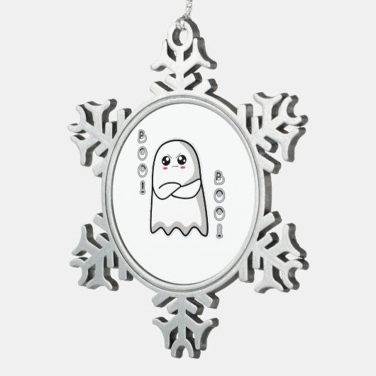Boo Of Disapproval Classic Retro Tin Sneeuwvlok Ornament (Rechts)