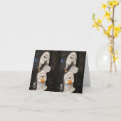 **BOO OP U/HAPPY HALLOEEN OOK** KAART (Gele Bloem)