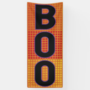 Boo Oranje Stippen Halloween Spandoek