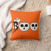 BOO ! Oreiller à lancer de fantôme d'Halloween (Couverture)