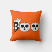 BOO ! Oreiller à lancer de fantôme d'Halloween (Recto)